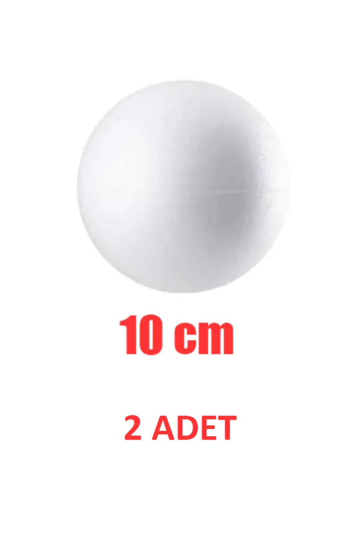 Strafor Top 10 Cm 2 Adet Köpük Boyanabilir Top Kapı Süsü Gezegen Sistemi Köpük Top 10cm 2 Adet Beyaz