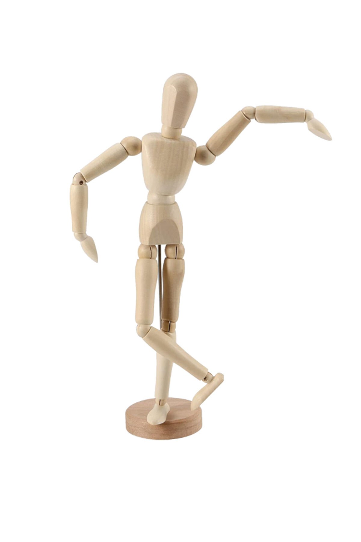 Ahşap Model Manken 20 cm 1 Adet Eskiz Mankeni Ahşap Çizim Mankeni 20cm İnsan Ahşap Manken Açik Kahve