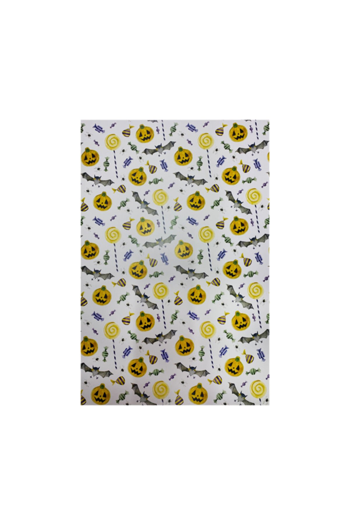 Hallowen Konsept Baskılı Fon Kartonu 35x50 3 Adet Cadılar Bayramı Baskılı Karton Fon Kartonu S3 Beyaz Üstü Baskili